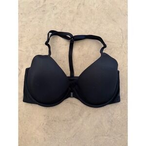 Pink Victoria's Secret Wear Everywhere T-Shirt Bra Black Front Close 34D